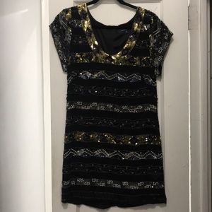 Stunning French Connection Beaded Dress, Size 6